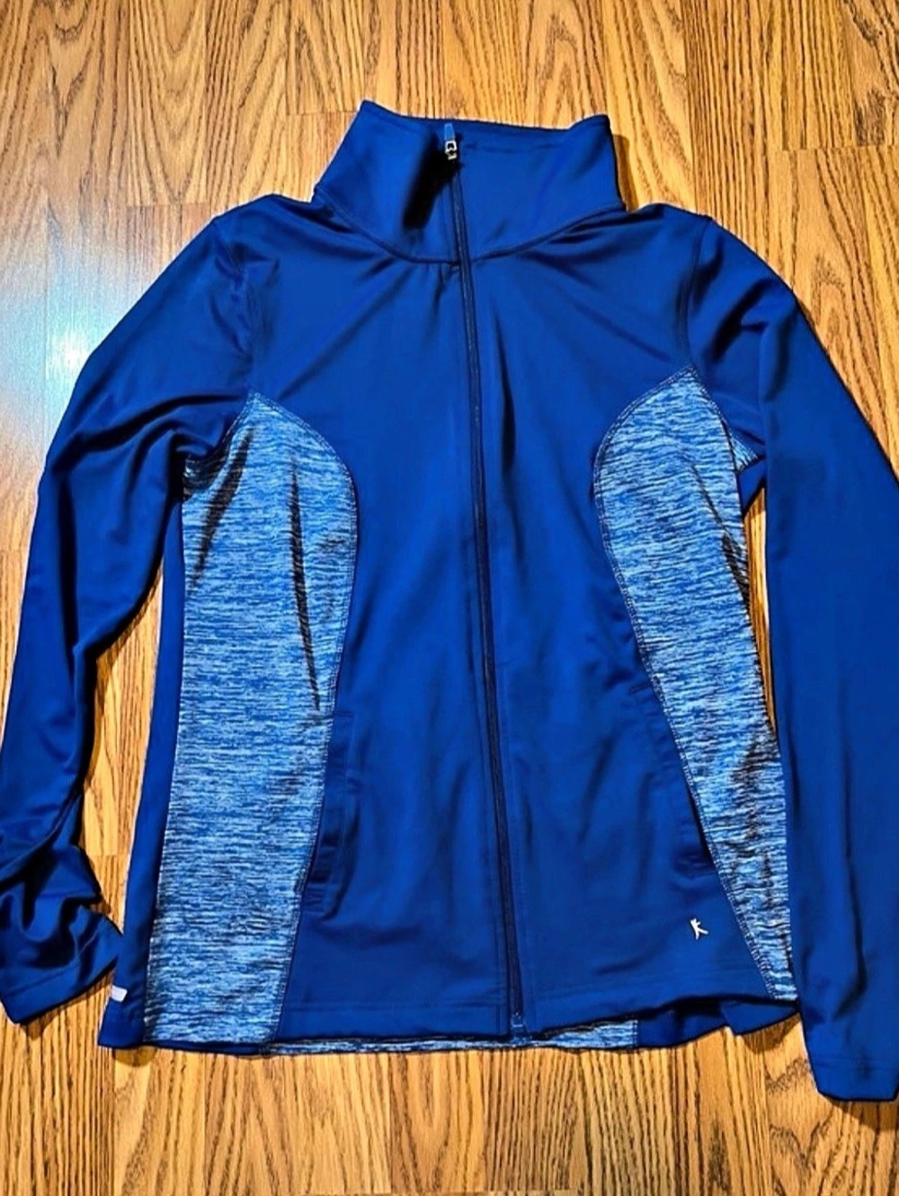 Danskin ladies size L blue full zip jacket fitted